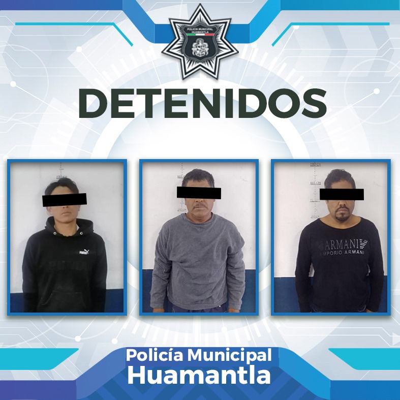 Por alteración del orden público detiene Policía de Huamantla a tres personas en Bulevar Yancuitlalpan